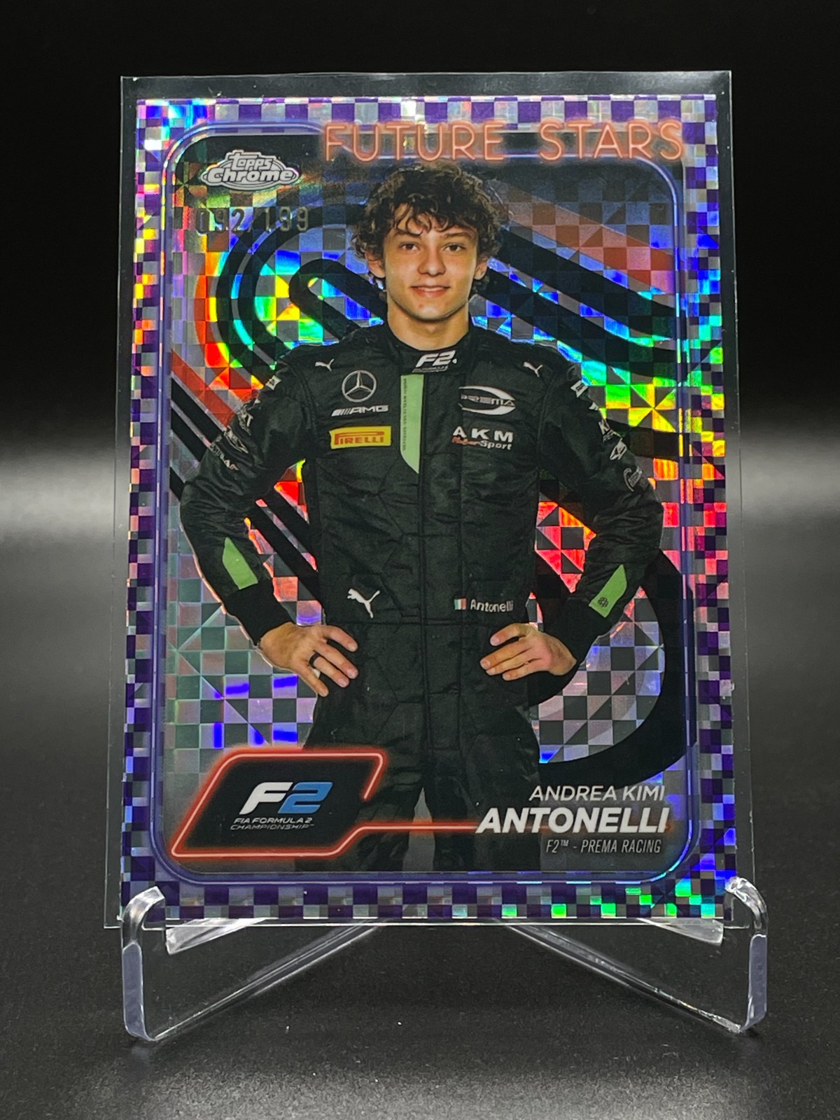 2024 Topps Chrome Formula 1 - Andrea Kimi Antonelli #22, Purple Checker /199