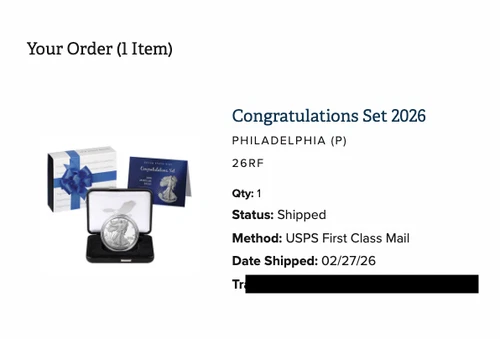 2026 Congratulations Set American Eagle 1oz Silver Proof Coin 26RF IN HAND