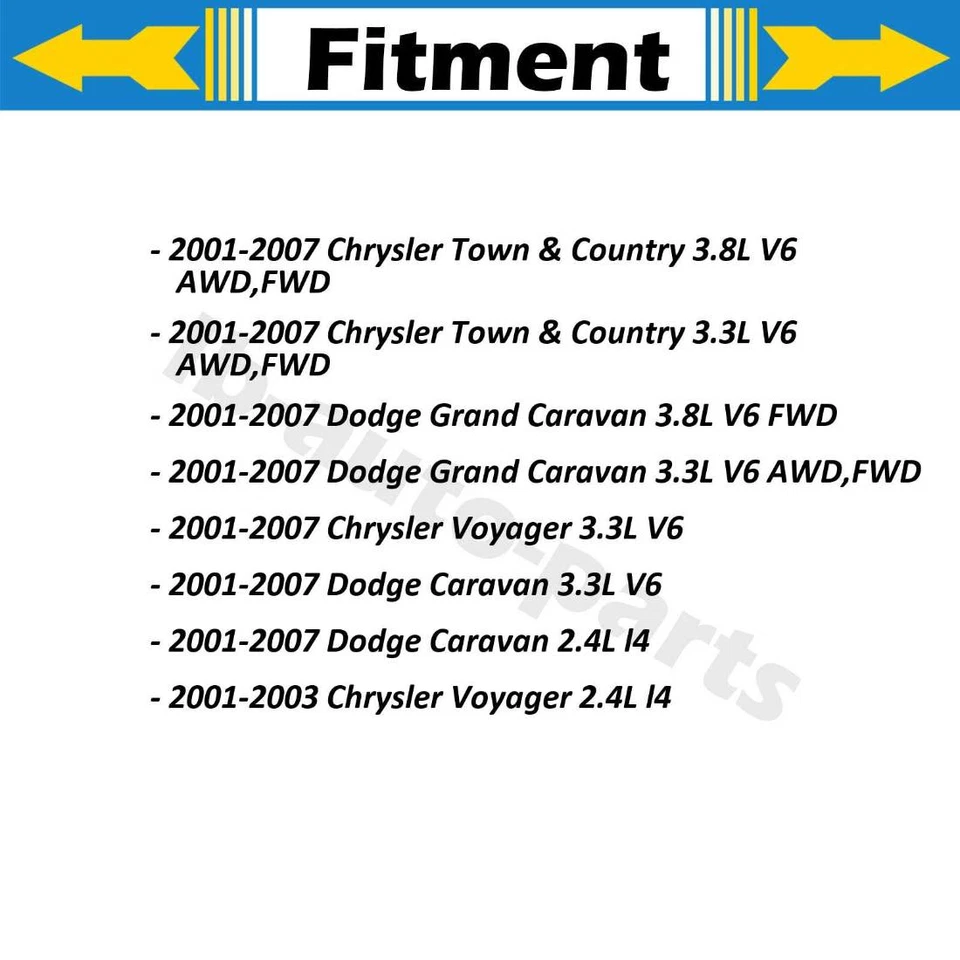 2 шт передний тормозной шланг Sunsong для Dodge Grand Caravan 2001 2002 2003 2004 - Изображение 2 из 4