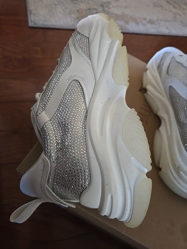 Zapatos Steven Madden Talla 11 Bling Bling Blanco! Con caja - Imagen 7 de 8