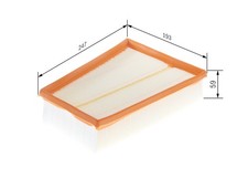 F 026 400 138 BOSCH Air Filter for RENAULT