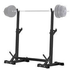 Adjustable Squat Rack Stand Multi-Function Barbell Rack Weight Lifting Black
