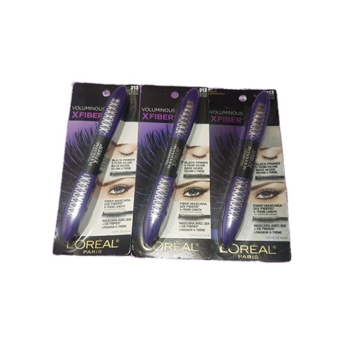 3 ~ Loreal Voluminous X Fiber waschbare Wimperntusche versiegelt 213 schwärzestes schwarz lesen ansehen