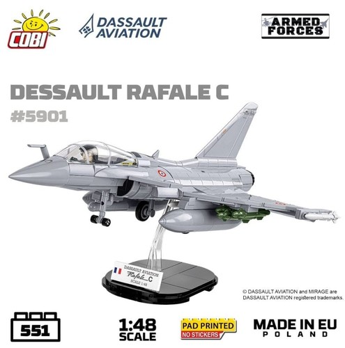 Dassault Rafale C brick plane model - COBI 5901 - 551 bricks - Picture 4 of 13