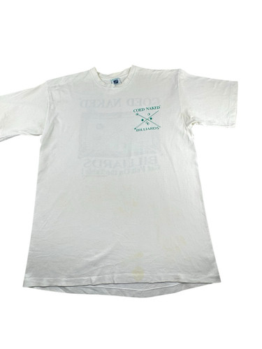 Vintage COED Sportswear COED Naked Billiards Pool Men’s T-shirt X-Large White - Picture 1 of 18