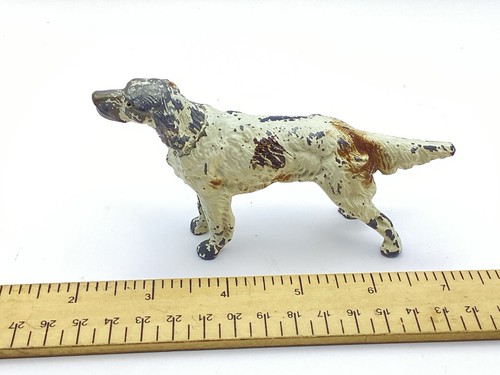 ANTIQUE IRISH SETTER HUNTING DOG ORNAMENT - 5” LONG - CAST METAL (G1562) - Picture 12 of 16