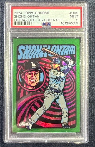 2024 Topps Chrome Shohei Ohtani Ultra Violet All-Stars Green #/99 LA Dodgers - Picture 1 of 3