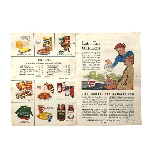 Let's Cook Outdoors American Dairy Association Recipes booklet Illustrated - Picture 2 of 7