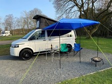 Campervan Awning  Sun Canopy Sunshade Motorhome for 4 or 6mm Rail Blue T4 T5 T6