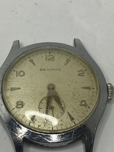 Vintage Benrus Stainless Steel Series 2155 Men’s Swiss Watch UNTESTED NEEDS BATT - Picture 3 of 8