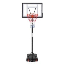 33" Portable Basketball Hoop Stand, 6.5-8 ft Adjustable Basketball Goal System