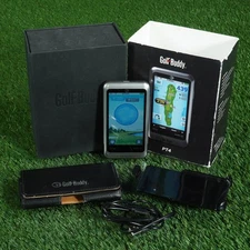 GOLF BUDDY PT4 HANDHELD GPS GOLF COURSE & SCORECARDS W/ BOX ~ READ DESCRIPTION!