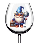12x Colourful Christmas Gnome Gonk Vinyl Sticker Decal Tumbler Wine Glass Bottle