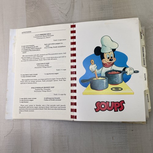 VINTAGE 1986 WALT DISNEY KOCHEN MIT MICKEY UM UNSERE WELT SPIRALKOCHBUCH - Bild 6 von 19