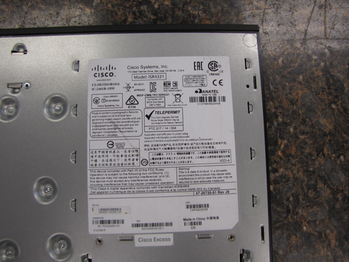 Cisco ISR4331/K9 V05 4300 Series 3-Port Gigabit Integrated Services Router - Bild 6 von 8