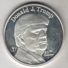 DONALD J TRUMP THE WHITE HOUSE  .999 FINE SILVER 1 TROY OZ SILVER ART ROUND