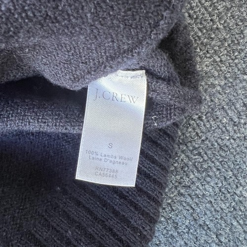 J Crew Suéter Chaleco Para Hombres Pequeño Azul Marino Lana de Cordero Cárdigan Botón Bolsillos Delanteros - Imagen 3 de 7