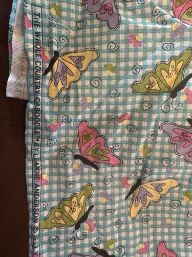 "Tela de algodón Butterflies On Blue The Whole Country Caboodle 1 yarda 16""" - Imagen 3 de 5