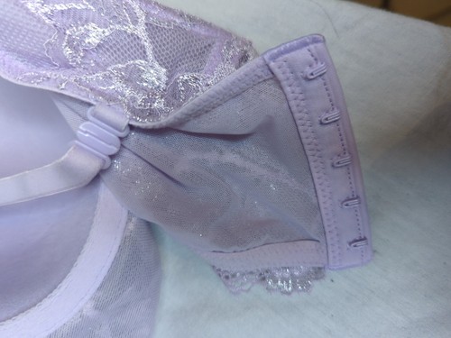 Victorias Secret Bra Lined Demi Purple Silver Size 34C BodyBy Victoria Lavender - Picture 6 of 9