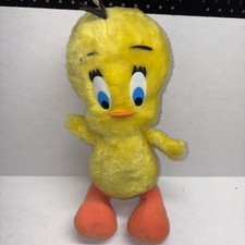 Vintage 1971 Warner Bros Tweety Bird Stuffed Animal Plush Toy 13" x 5"