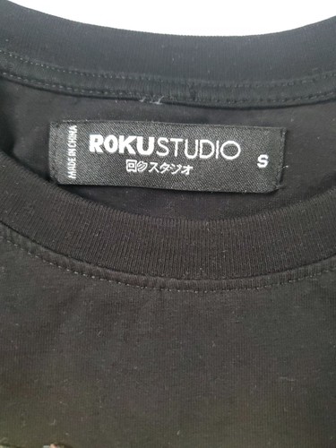 Roku studio mens 100% AUTHENTIC Small T-shirt  Ghostcream Black - Picture 3 of 16