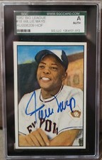1982 Big League Diamond Classics #18 Willie Mays HOF Signed SGC Authentic Auto