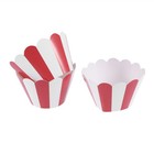  24pcs Striped Cupcake Wrappers Paper Baking Cake Decoration Wraps Holder for