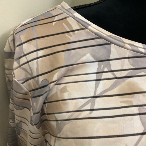 Susan Graver Passport Women’sShadow Stripe Tunic Shirt Sand Dune Size XL - Picture 4 of 11