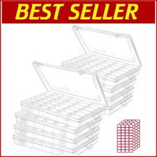 Elevate Your Crafting: 8-Piece Storage Box Set with 36 Grids and Label Stickers