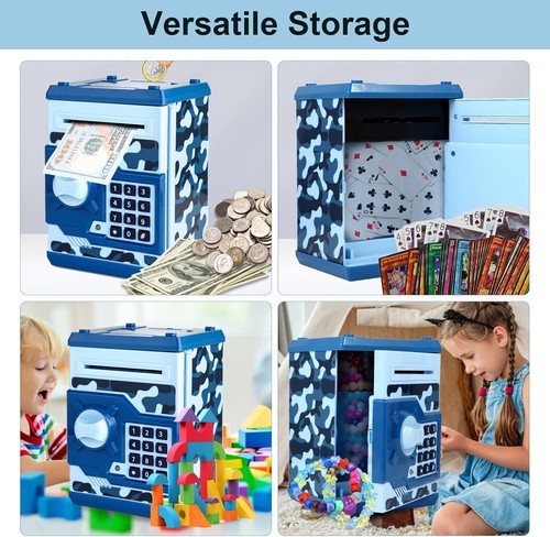 Elektronischer Kinder Safe Spardose ATM Geldautomat Tresor mit Passwort Code DE - Bild 7 von 17