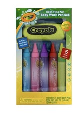 Crayola Body Wash Pen Set, 6 Pieces, 5oz New