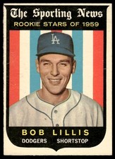 1959 Topps #133 Bob Lillis Rookie Los Angeles Dodgers EX-EXMT 48721
