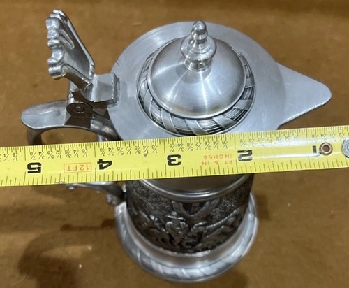 Jarra de colección SKS Zinn 95 % JARRA DE PELTRE con 6 vasos de chupito ALEMANIA OCCIDENTAL anterior a 1990 - Imagen 17 de 18
