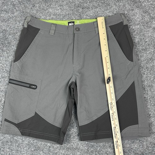 REI Venturi Shorts Mens 34 Gray Nylon Hiking Outdoor Cargo Pocket Lightweight - Picture 14 of 17