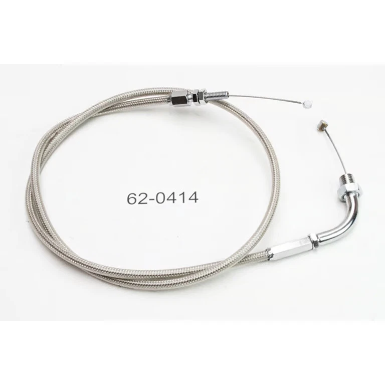 Cable acelerador Motion Pro 62-0414 trenzado de acero inoxidable/cromo recubierto de armadura Foto 4 de 4