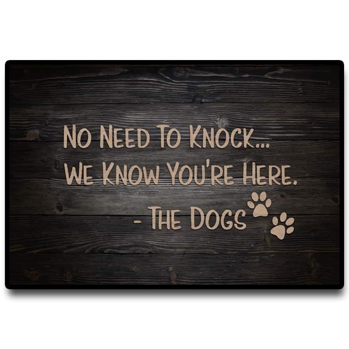 Funny Doormat - Non-Slip Rubber Backing, Outdoor & Indoor Use - 16"W x 24"L