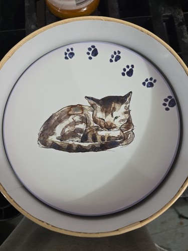 Fun Dessert Plates with Cat Motif by Casa Moda set of 4 - Picture 4 of 5