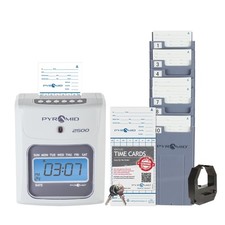 Pyramid Time Systems Small Business 2500 Time Clock Bundle, Unlimited Employe...