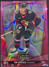 2024-25 O-Pee-Chee Platinum #195 Tim Stützle Pink Magma - Ottawa Senators