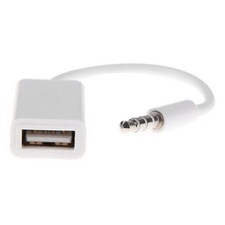 3.5 Mm Male Aux Audio Plug To Usb 2.0 Female Cable For Car Audio Adapter
