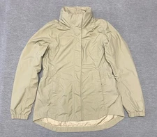 The North Face Jacket Womens Medium Beige Tan Brown Resolve Parka Dryvent Hoodie