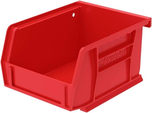 Akro-Mils 30210 AkroBins Plastic Storage Bins, Space-Saving 24 Pack, Red  - Picture 1 of 12