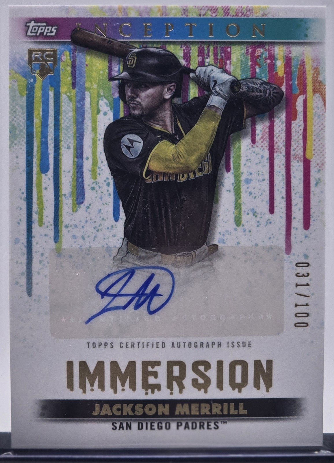 2024 Topps Inception Jackson Merrill Immersion Rookie Autograph /100 Padres