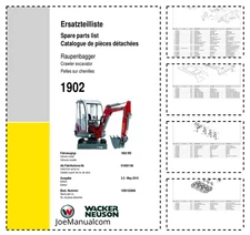 Wacker Neuson 1902RD Crawler Excavator Parts Catalog Rev 05-2010 PDF