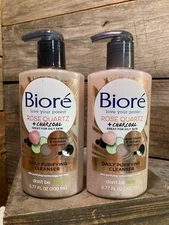 Bioré Rose Quartz + Charcoal Daily Purifying Cleanser 2~Pack