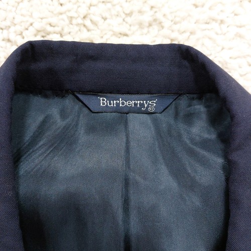 Vintage Burberrys Navy Gold Button Double Breasted Blazer Sport Coat 46R Wool - Picture 11 of 20