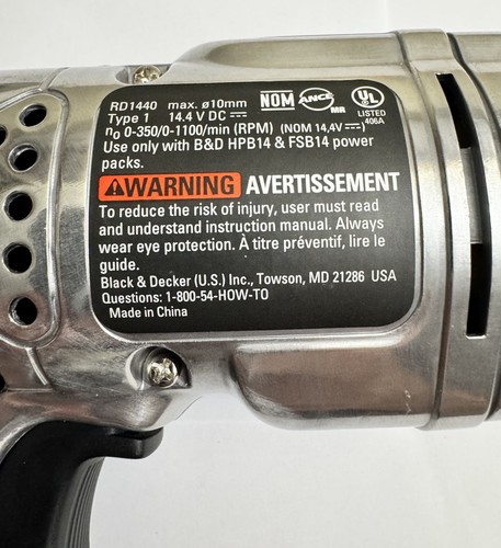 Black & Decker RD1440K 85th Anniversary 14,4V Die-Cast Akkuschrauber NOS - Bild 14 von 24