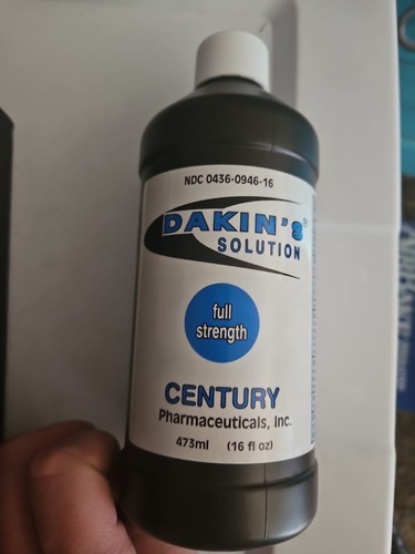 Century Dakin's Solution Volle Stärke Wundreiniger 16 Unzen Drehverschluss 1 Flasche