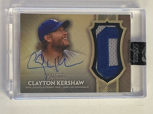 2017 Topps Dynasty Clayton Kershaw #AP-CE4 gebrauchter Spiel Patch Auto Dodgers #/5