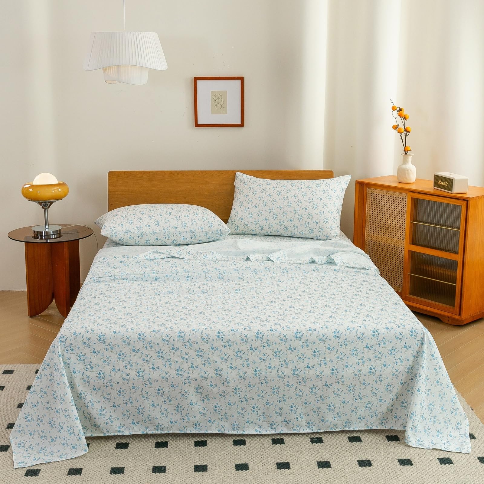 4 Piece Sheets Set Floral - Sleep Better Than Ever with These Ultra-Soft & Co...